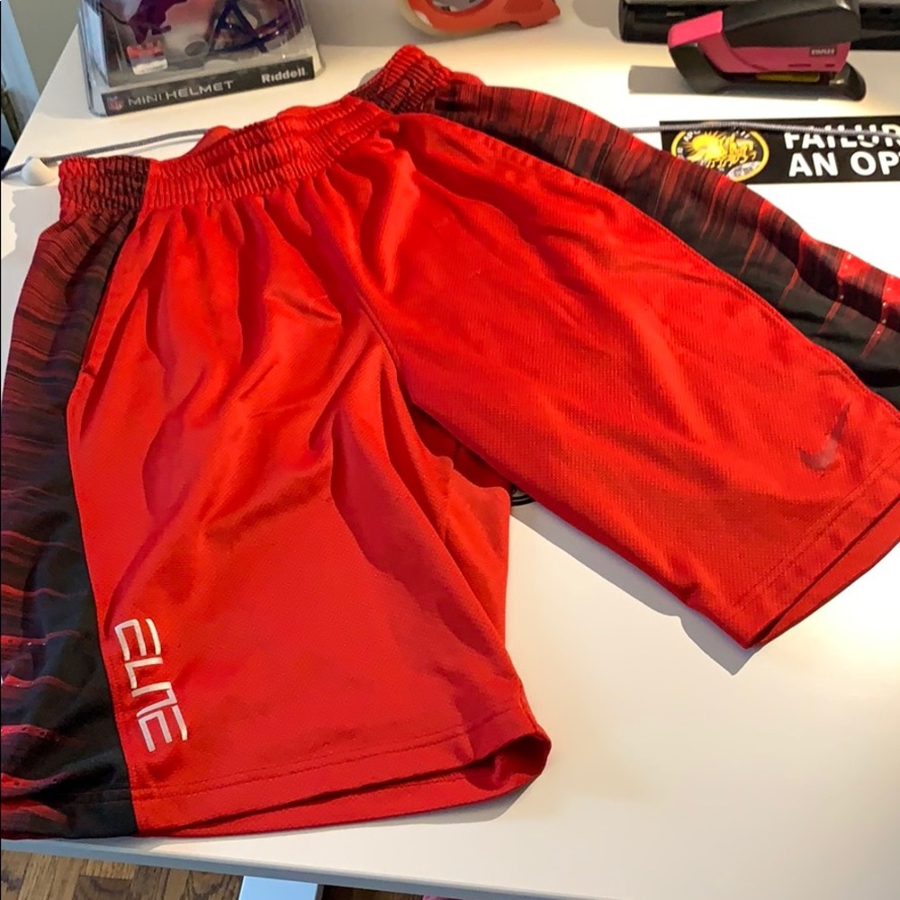 Red Nike Elite Dri-fit Basketball Shorts